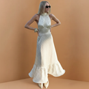 Vestido Midi Poá com Caimento Leve