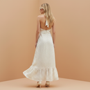 Vestido Midi Poá com Caimento Leve