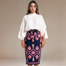 Conjunto Feminino Blusa e Saia Elisadora